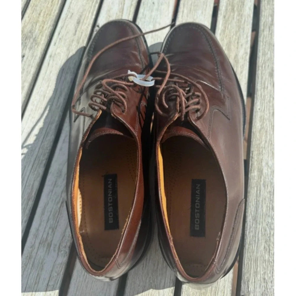 Bostonian CLASSICS First Flex U-tip Men Oxford Leather Dress Shoes Sz 11M‎ BROWN